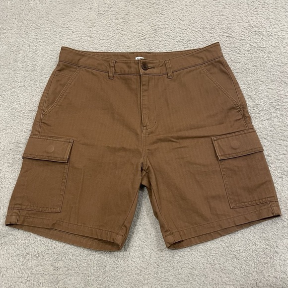 Katin Other - Katin Grant Cargo Shorts Mens 32 Brown Herringbone 7" Inseam Gorpcore Huckberry